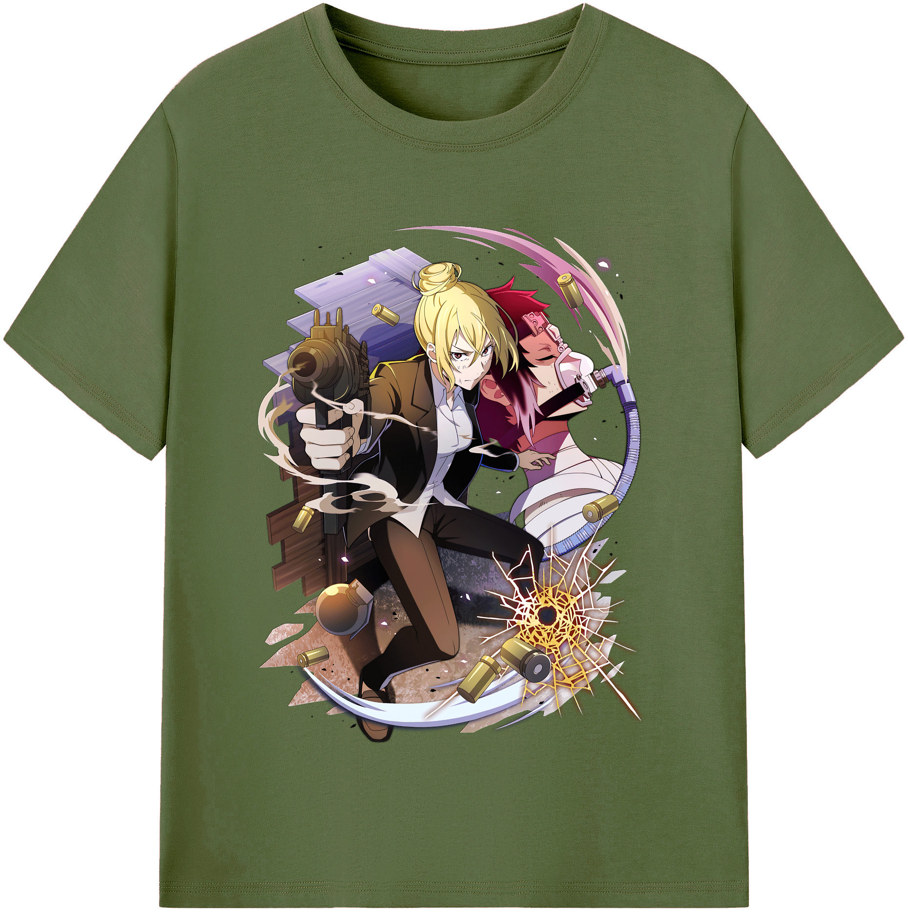 （画像用） 文豪ストレイドッグス Bungo Stray Dogs 綿100％半袖Tシャツ（フロントプリント）